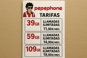 Catálogo de tarifas de Pepephone en 2025