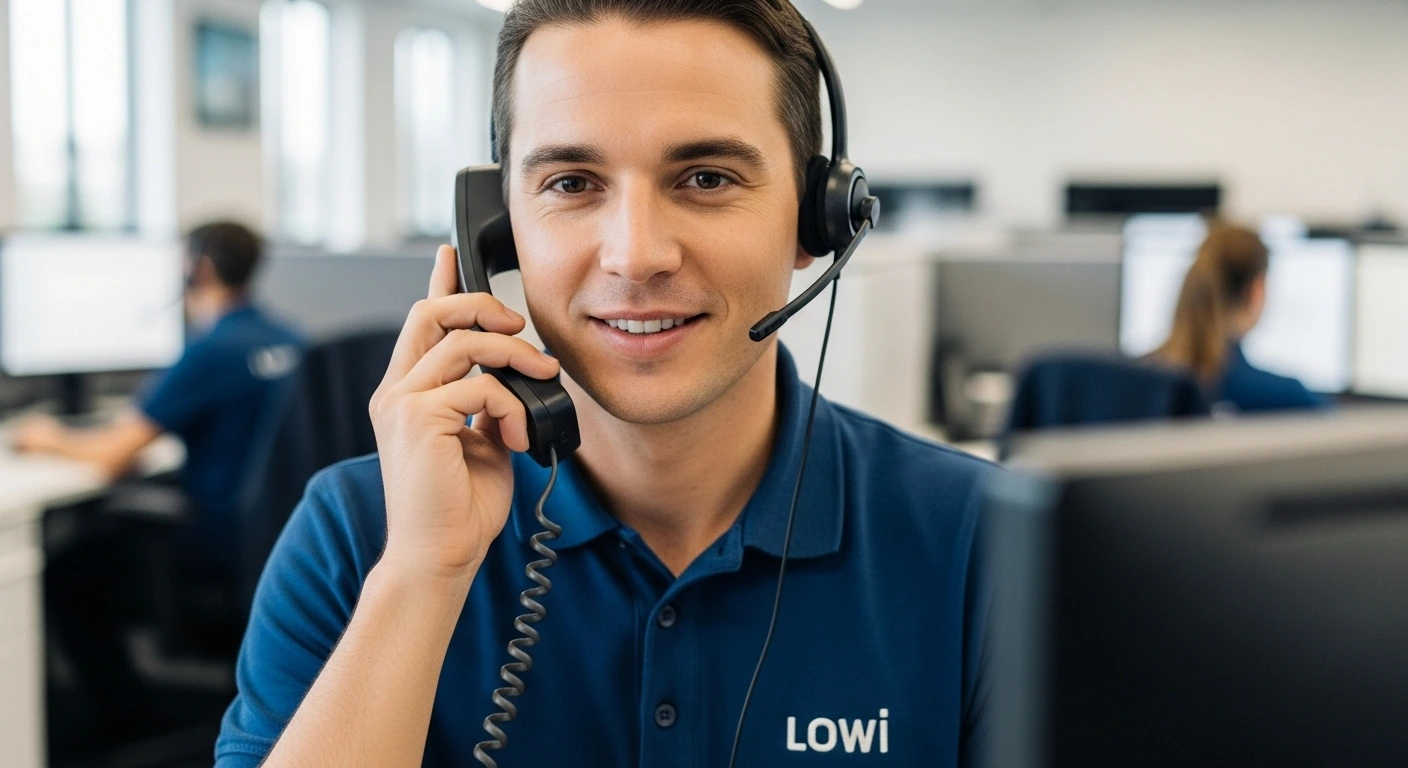 Persona del servicio de atención al cliente de Lowi