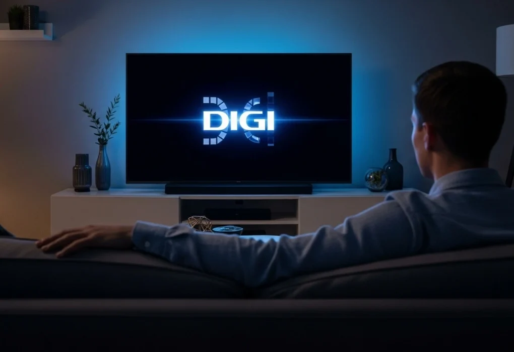 Persona viendo la televisión de Digi