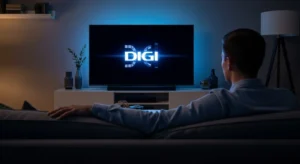Persona viendo la televisión de Digi