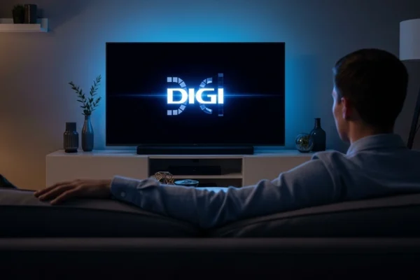 Persona viendo la televisión de Digi